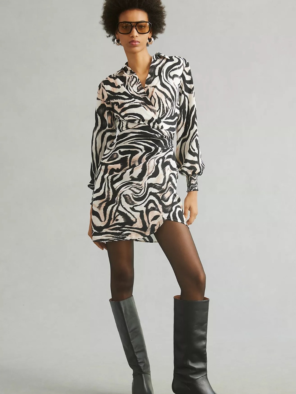 Anthropologie graphic mini dress